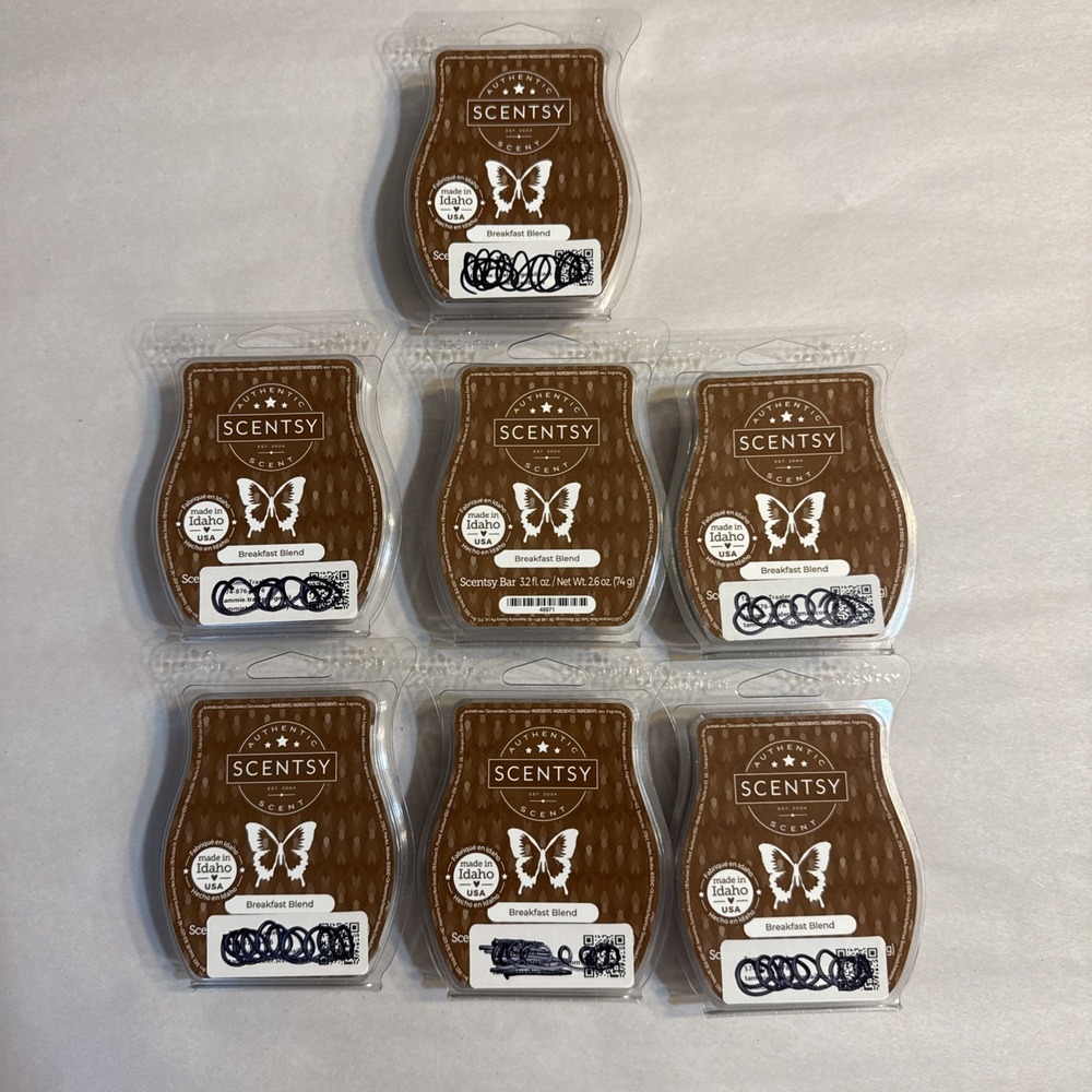Lot of 7 Scentsy Wax Bars Breakfast Blend‎ Melts Melt